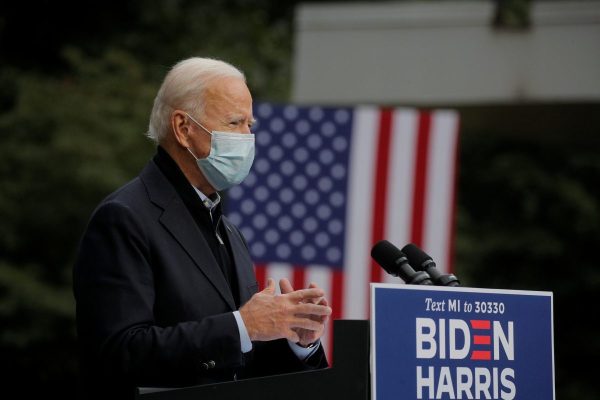 Democratic U.S. presidential nominee Joe Biden campaigns in Grand Rapids