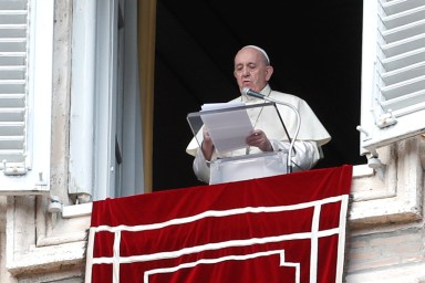 Pope Francis delivers Angelus prayer at the Vatican