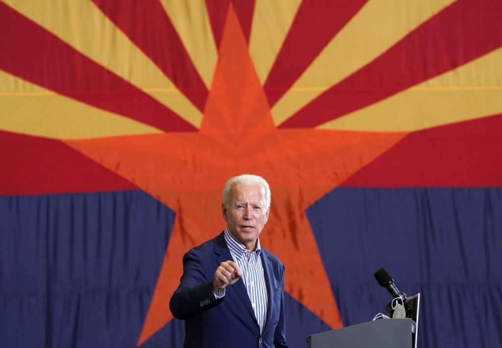 FLE PHOTO: U.S. Democratic presidential candidate Joe Biden campaigns in Phoenix