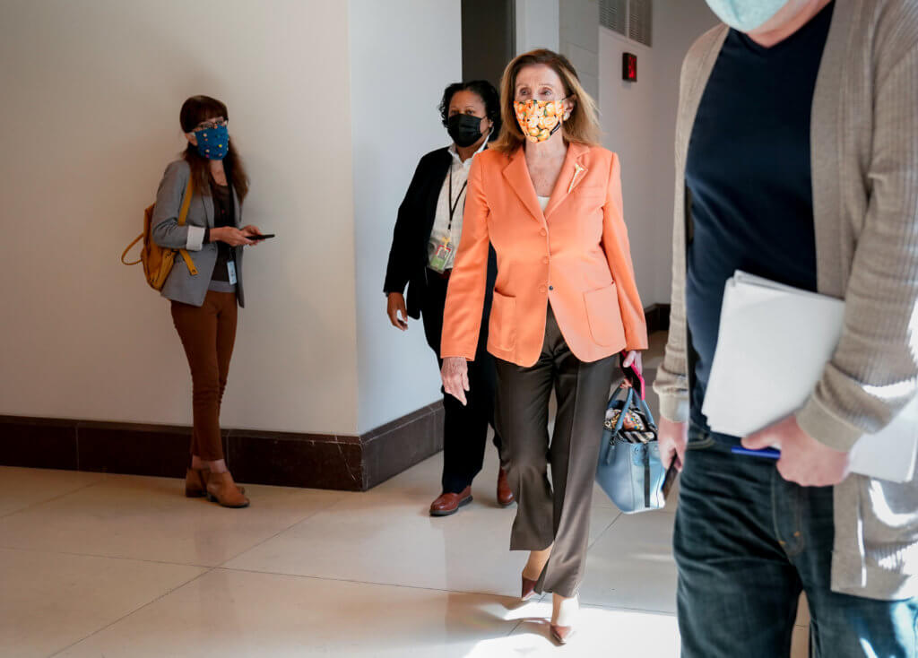 FILE PHOTO: U.S. House Speaker Pelosi departs a news conference on Capitol Hill in Washington
