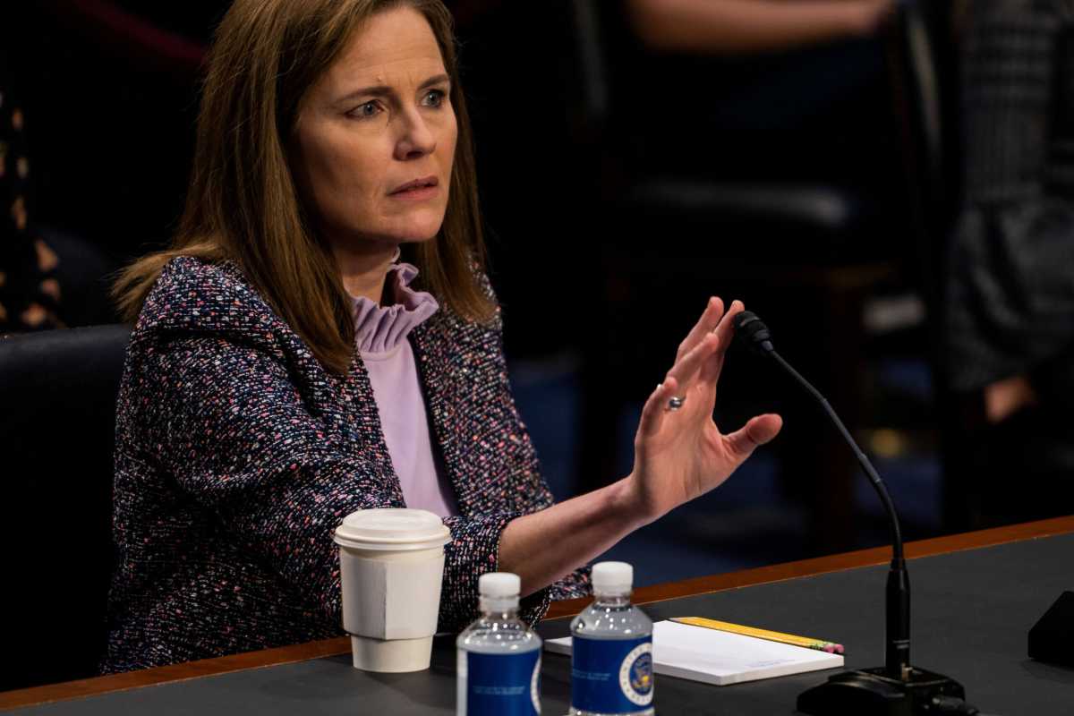 FILE PHOTO: Senate holds confirmation hearing for Amy Coney Barrett to be Supreme Court Justice