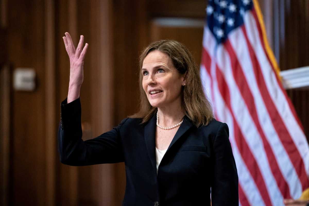 FILE PHOTO: Barrett meets with U.S. senators ahead of vote on her nomination