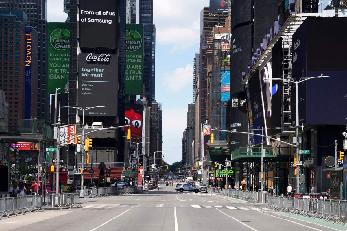FILE PHOTO: Times Square is pictured in the Manhattan borough of New York City