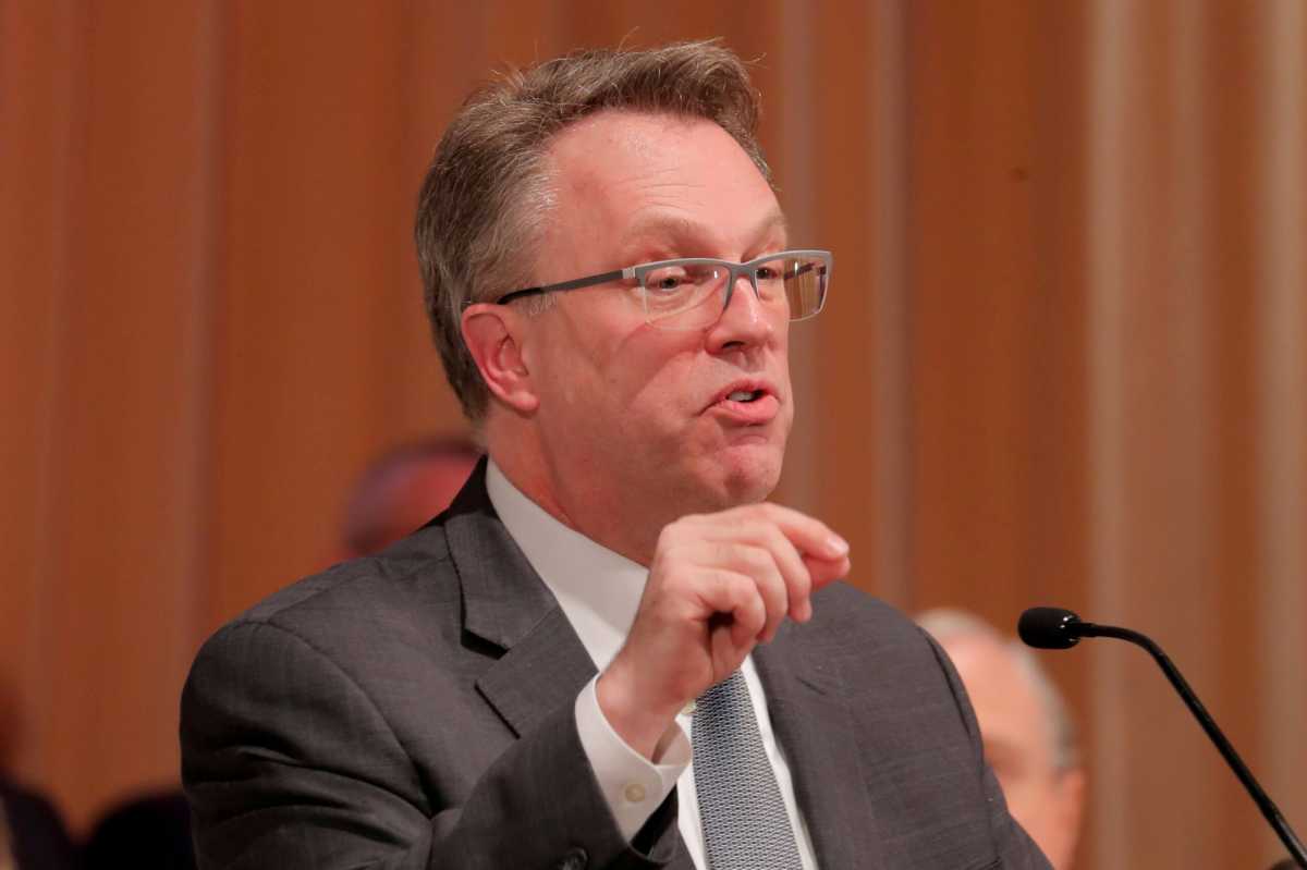 FILE PHOTO: John C. Williams, president and CEO of the Federal Reserve Bank of New York speaks to the Economic Club of New York in the Manhattan borough of New York