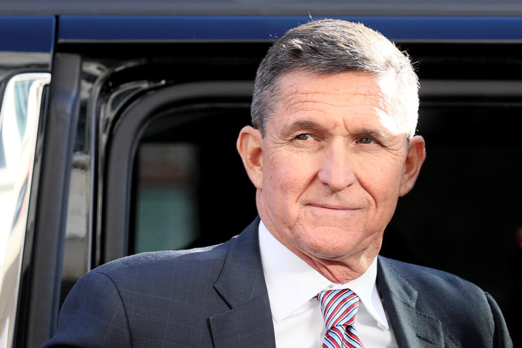 Former national security adviser Flynn arrives for sentencing hearing at U.S. District Court in Washington