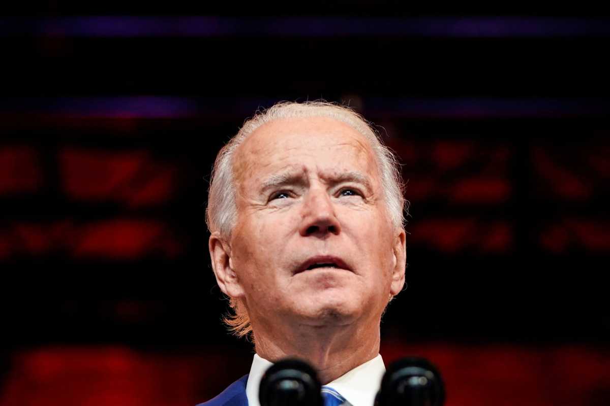 U.S. President-elect Joe Biden delivers pre-Thanksgiving speech at transition headquarters in Wilmington, Delaware