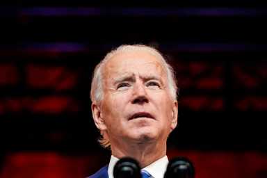 U.S. President-elect Joe Biden delivers pre-Thanksgiving speech at transition headquarters in Wilmington, Delaware