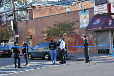 Two men were shot at 9502 Avenue L. (Photo by Lloyd Mitchell)