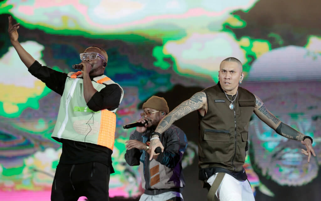 FILE PHOTO: Singers of The Black Eyed Peas will.i.am, apl.de.ap and Taboo perform at the Rock in Rio music festival in Rio de Janeiro
