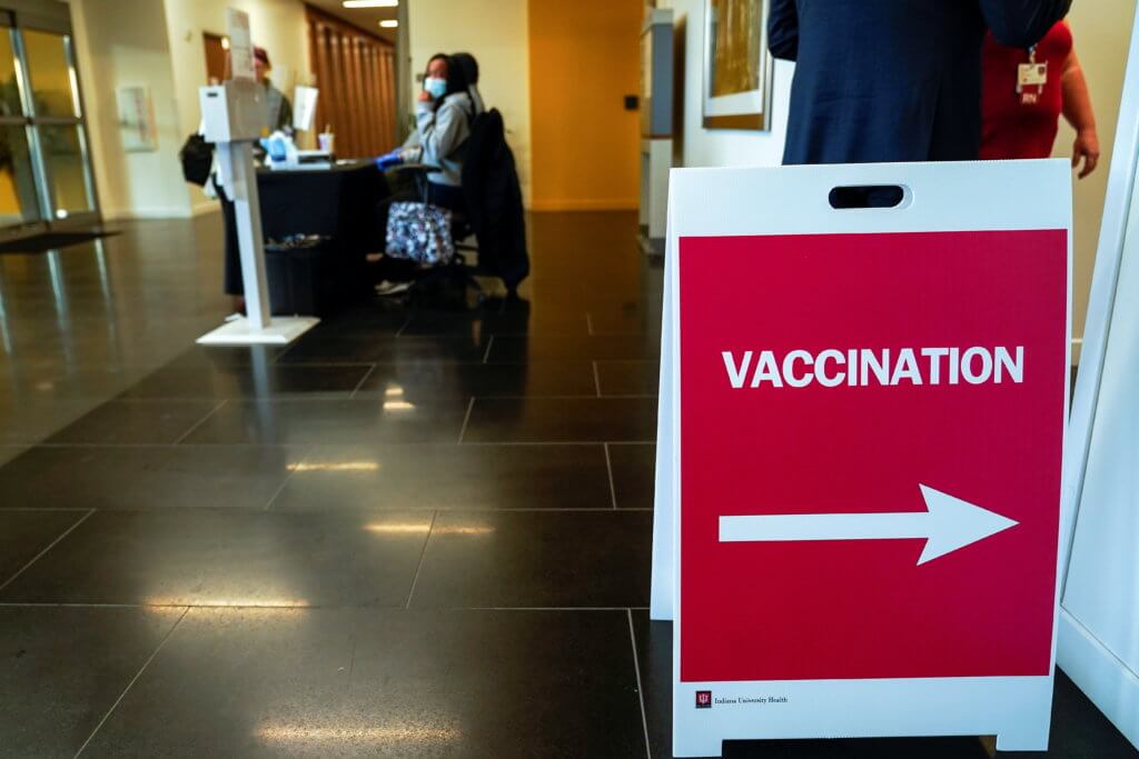 A major hospital in Indiana rehearses its distribution of the COVID-19 vaccine