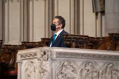 Governor Andrew Cuomo speaks at Riverside Church.