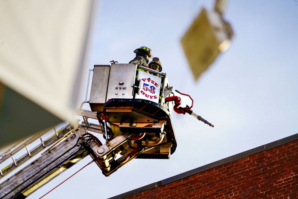 firefighters doused water into several buildings on East 7th street