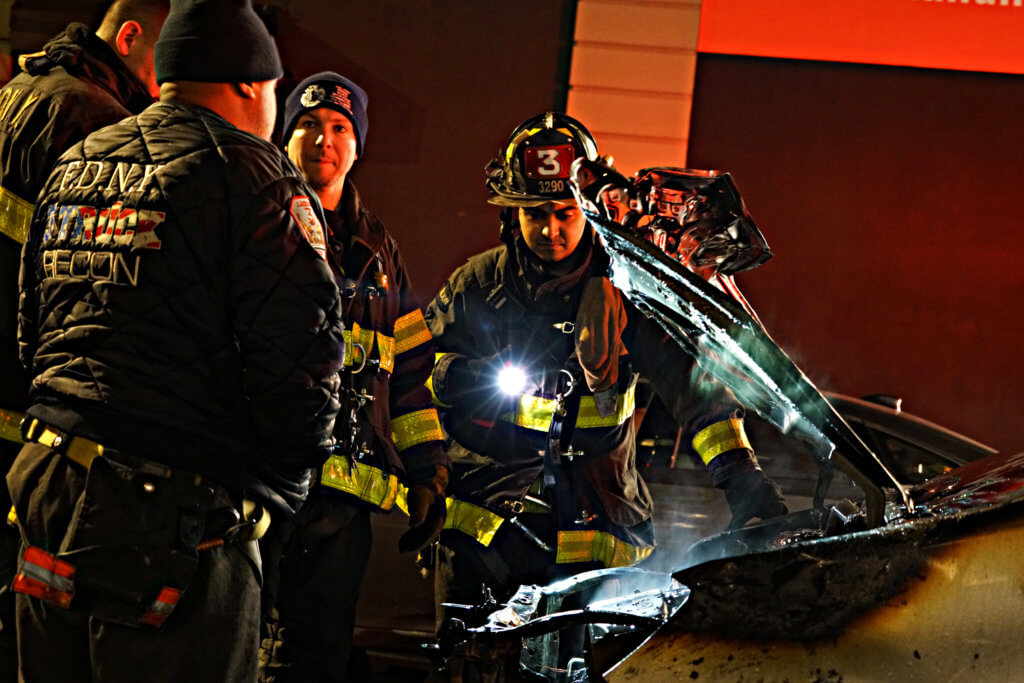 Vehicle bursts into flames near Union Square 2