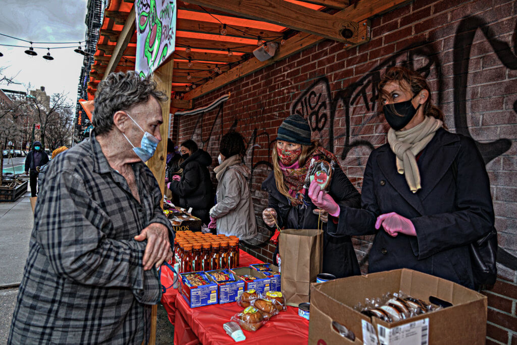 Lower East Side volunteers create free Christmas day buffet 2