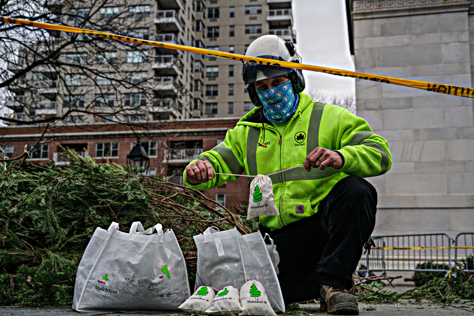It’s mulching time at NYC Parks as New Yorkers toss their Christmas