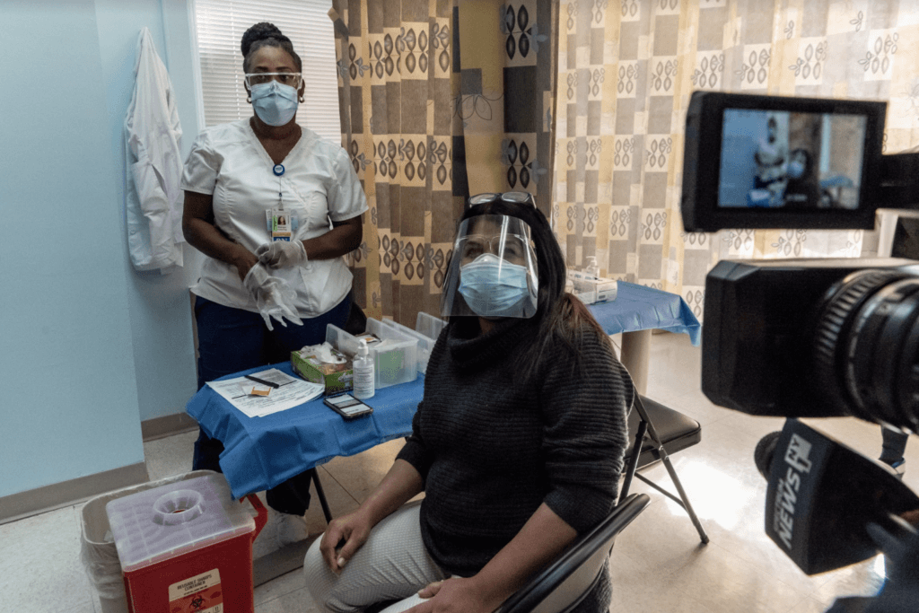 VACCINE DAY 2: More New York health care pros roll up sleeves for COVID-19 shots 2