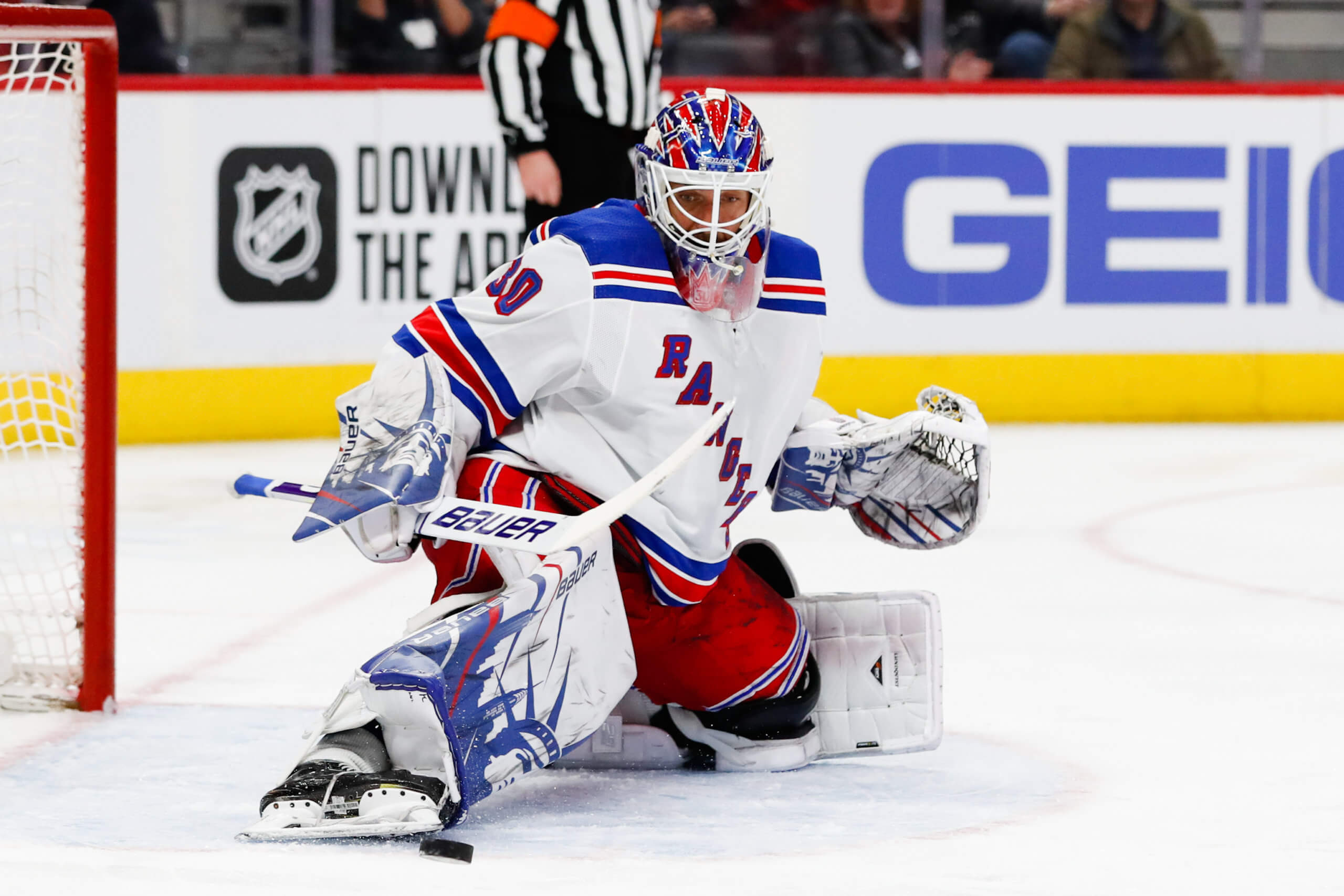 Henrik Lundqvist shuts out Red Wings in Rangers' 1-0 win - The San Diego  Union-Tribune