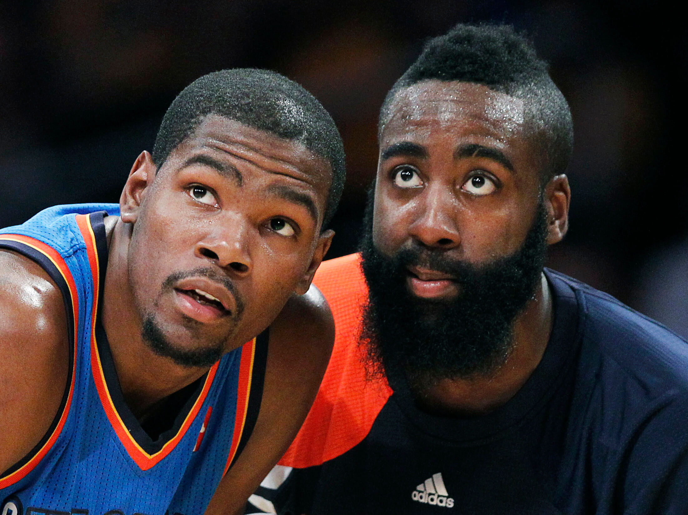 Former Thunder players James Harden, Kevin Durant reunited in Brooklyn