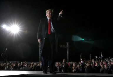 FILE PHOTO: President Trump holds campaign rally in Dalton, Georgia