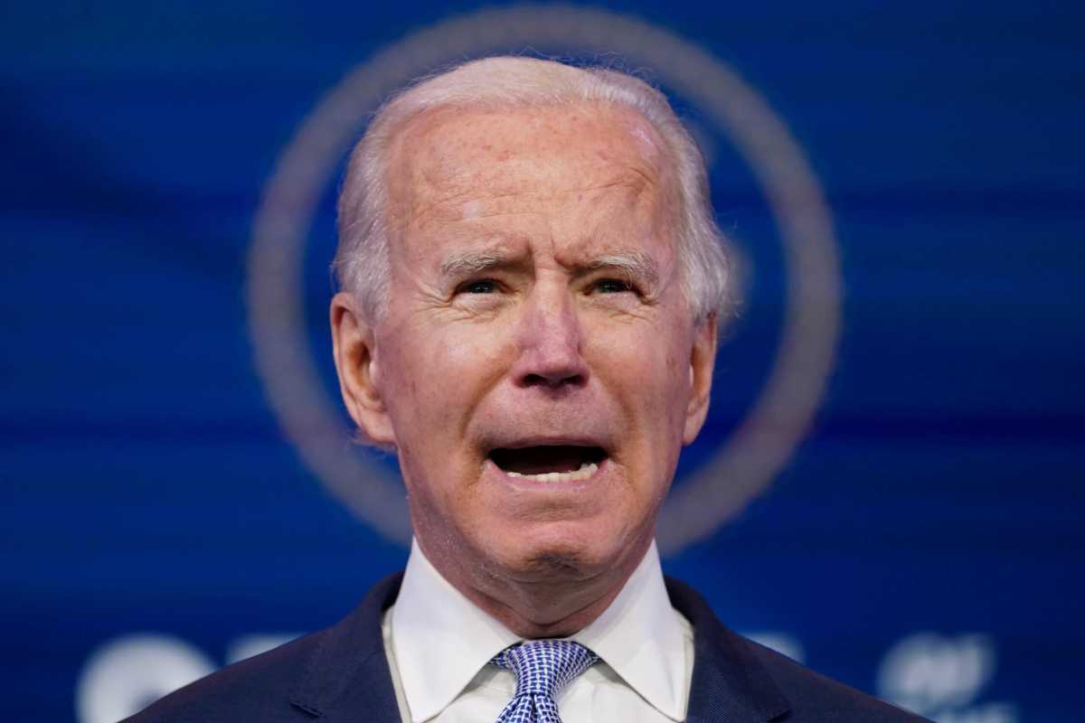 U.S. President-elect Joe Biden holds news conference at transition headquarters in Wilmington, Delaware
