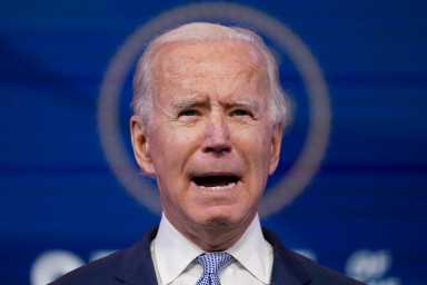 U.S. President-elect Joe Biden holds news conference at transition headquarters in Wilmington, Delaware