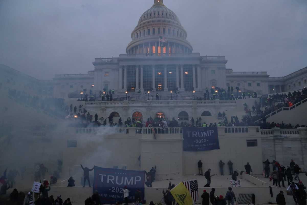 Supporters of U.S. President Donald Trump gather in Washington