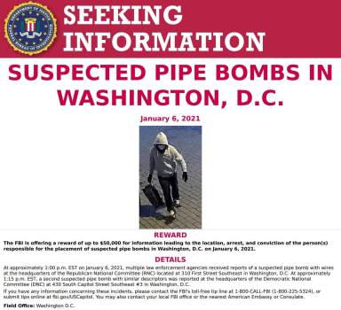 FBI requests information on pipe bombs in Washington