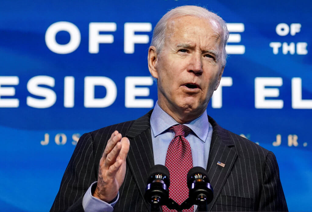 FILE PHOTO: U.S. President-elect Joe Biden announces economics and jobs team nominees at transition headquarters in Wilmington, Delaware