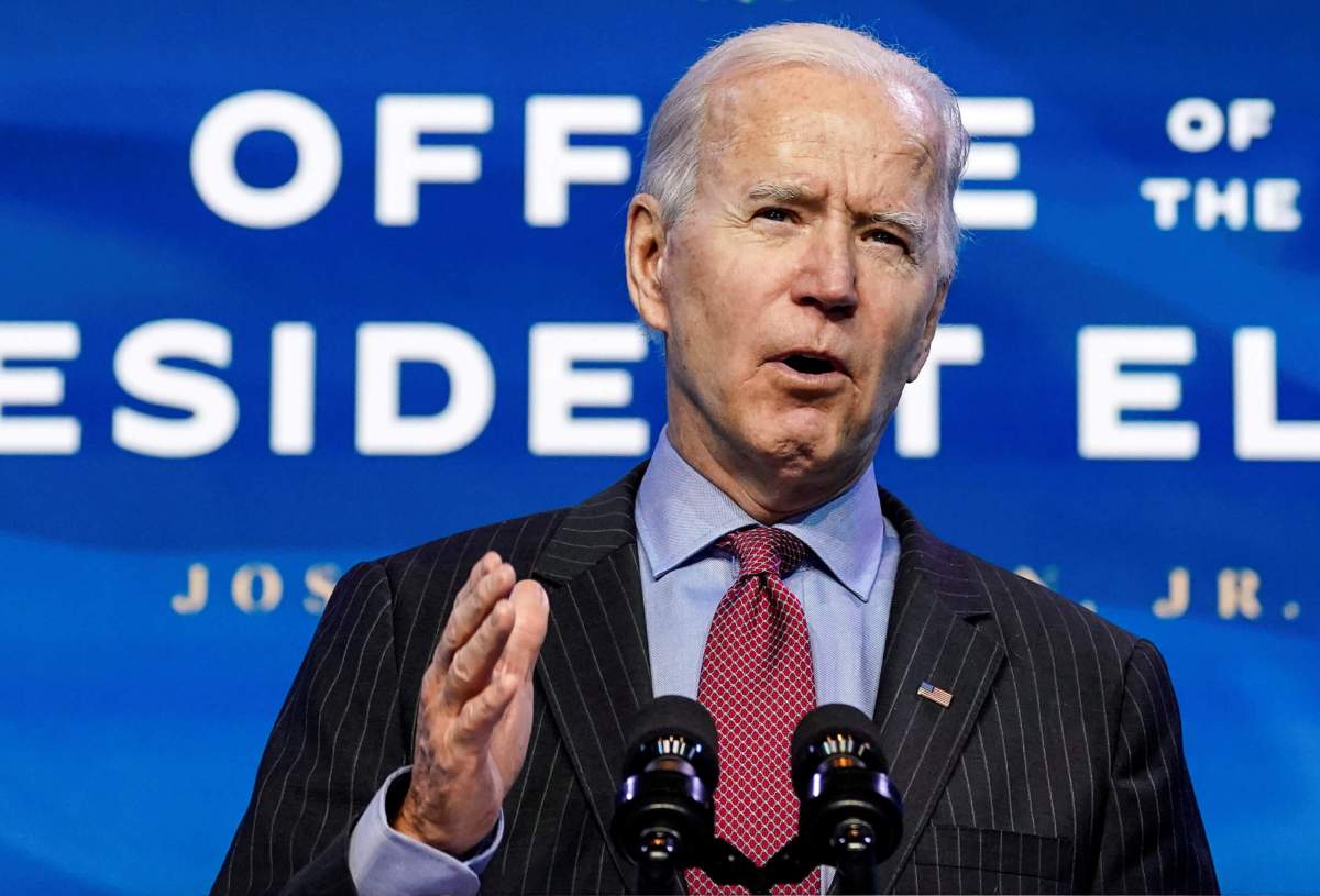 FILE PHOTO: U.S. President-elect Joe Biden announces economics and jobs team nominees at transition headquarters in Wilmington, Delaware