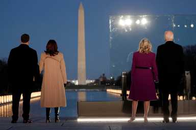 Joe Biden attends COVID-19 memorial event in Washington