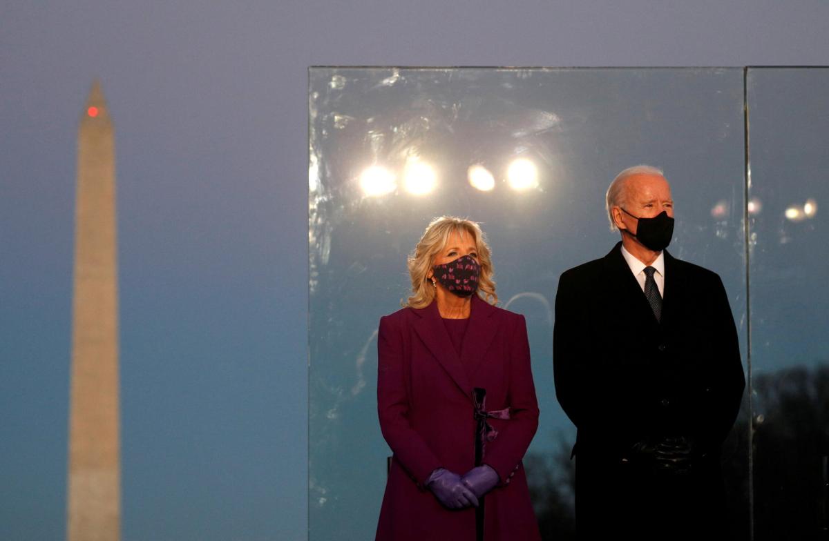 FILE PHOTO: Joe Biden attends COVID-19 memorial event in Washington