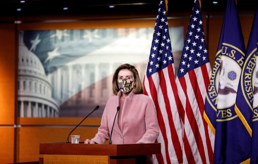 House Speaker Pelosi holds news conference on Capitol Hill in Washington