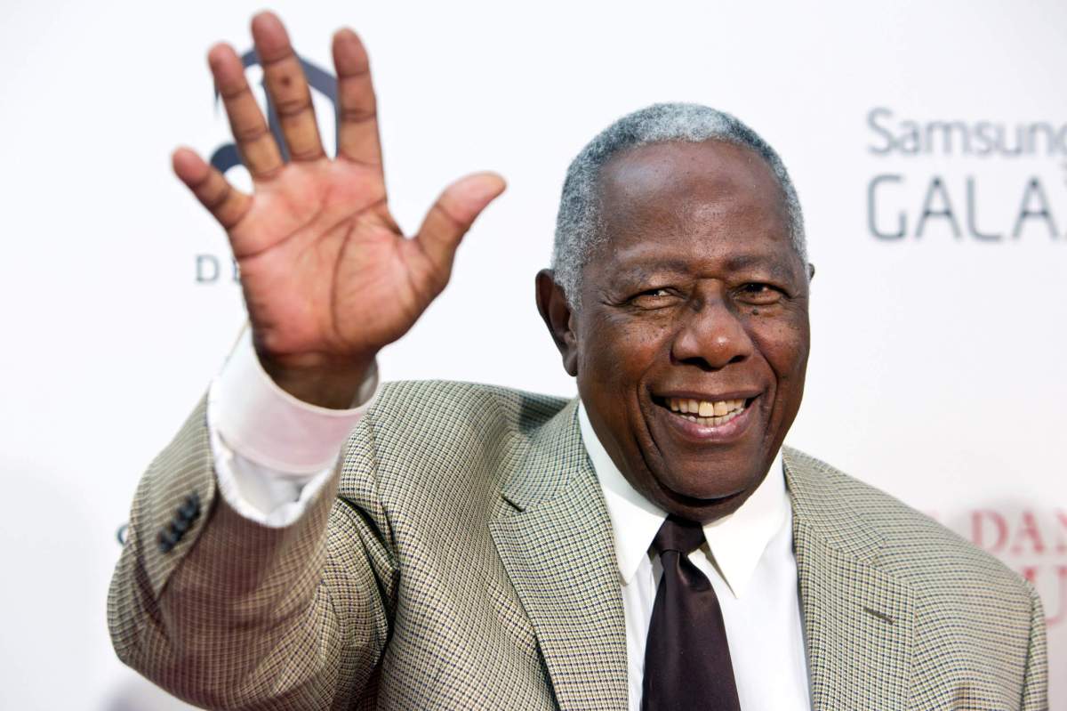 FILE PHOTO: Hank Aaron attends Lee Daniels’ “The Butler” New York Premiere at the Ziegfeld Theater in New York