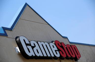 FILE PHOTO: A sign is seen outside a GameStop store in Niles