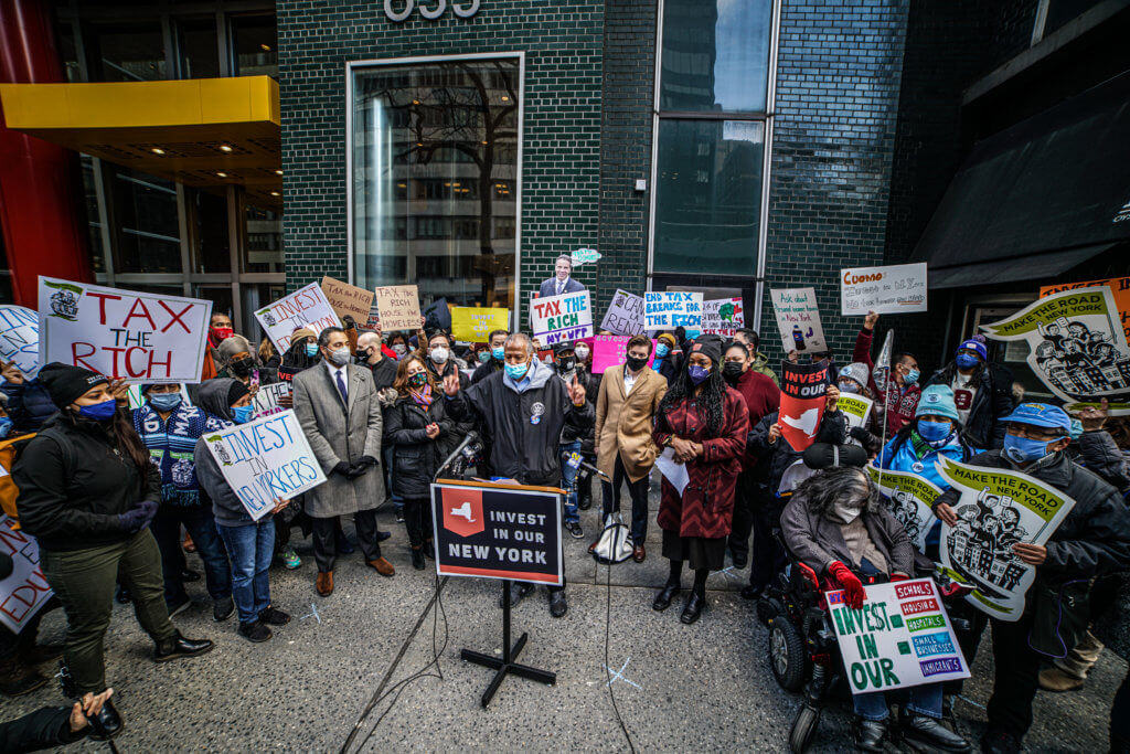Public Advocate Williams' campaign to 'Invest in NY' presses Cuomo to tax the rich 4