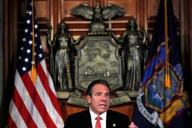 New York Governor Andrew Cuomo holds daily briefing at State Capitol during outbreak of the coronavirus disease (COVID-19) in Albany