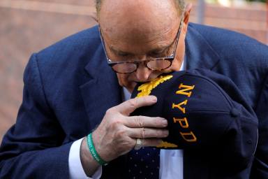 FILE PHOTO: Rudolph Giuliani attends ceremonies held to mark 19th anniversary of September 11, 2001 attacks on World Trade Center in New York