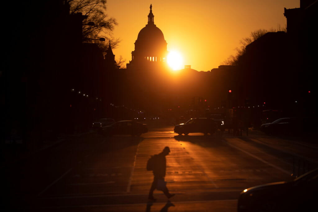 Sunrise over the U.S. Capitol ahead of former President Trump’s impeachment trial in Washington