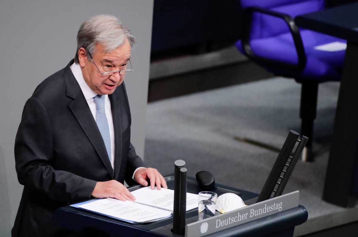 U.N. Secretary-General Guterres speaks at Bundestag in Berlin