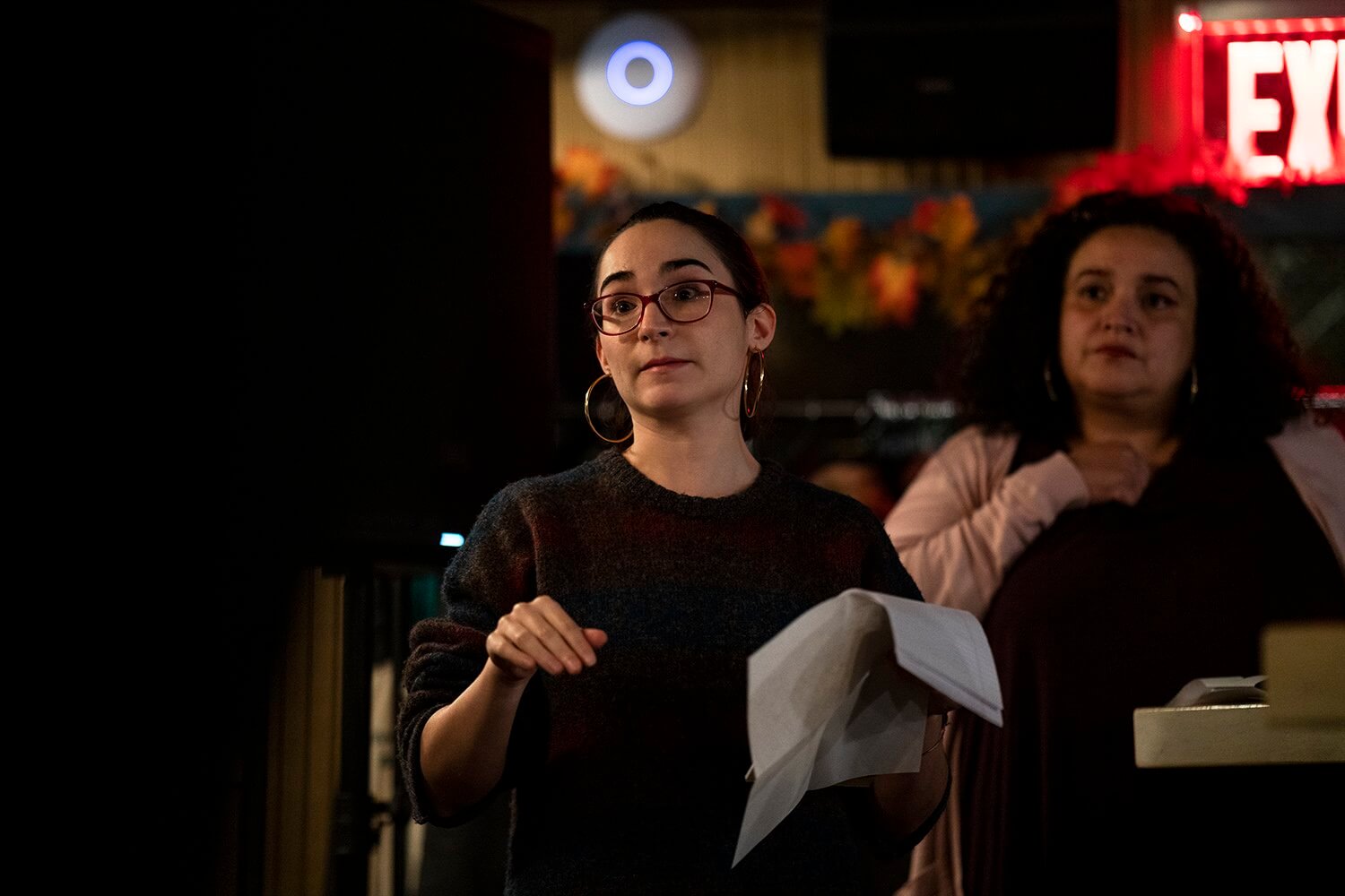 Marielle Martiney (left), Senior Impact Manager, and Maisha Morales, Census Manager, of Good Old Lower East Side, a neighborhood housing and preservation organization. (Photo by Tsubasa Berg)