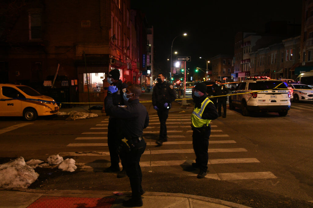 Police probe a triple stabbing at 7th Avenue and 57 Street.
