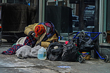 homeless man in midtown