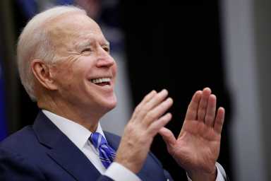 President Biden congratulates NASA on the successful Mars landing, from the White House in Washington