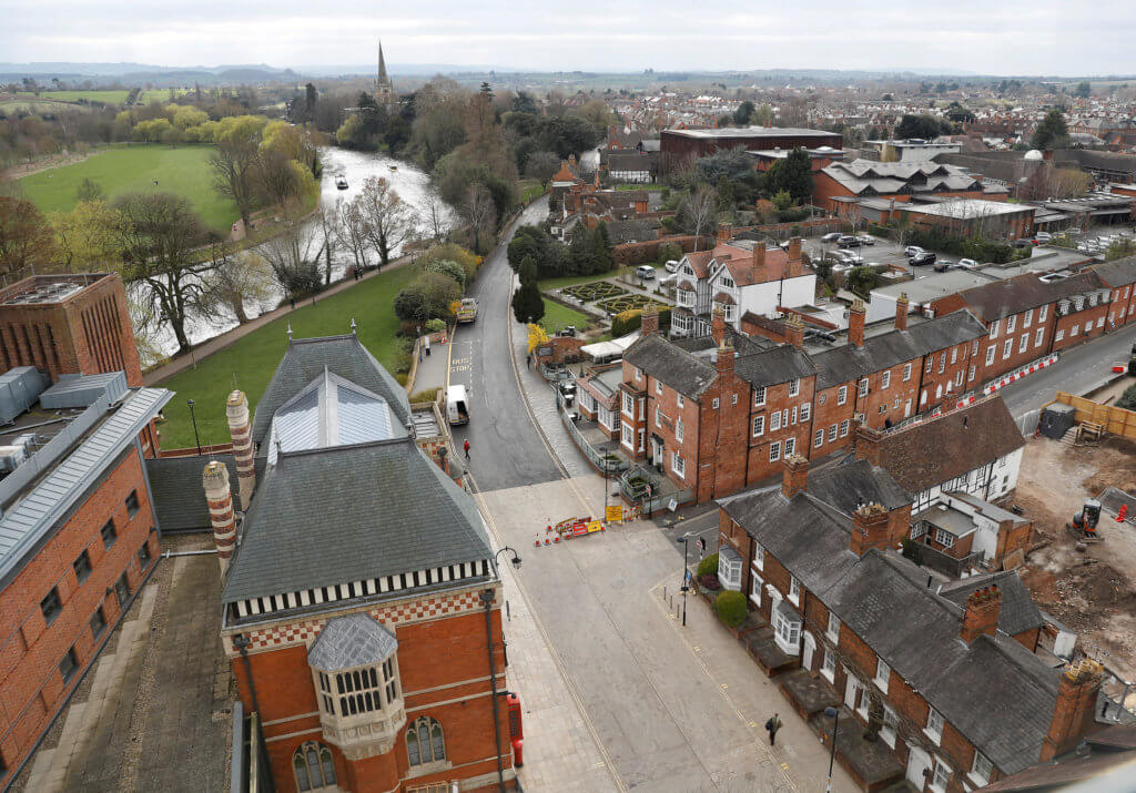 FILE PHOTO: A general view is seen from the tower at the Royal Shakespeare Company in Stratford-upon-Avon