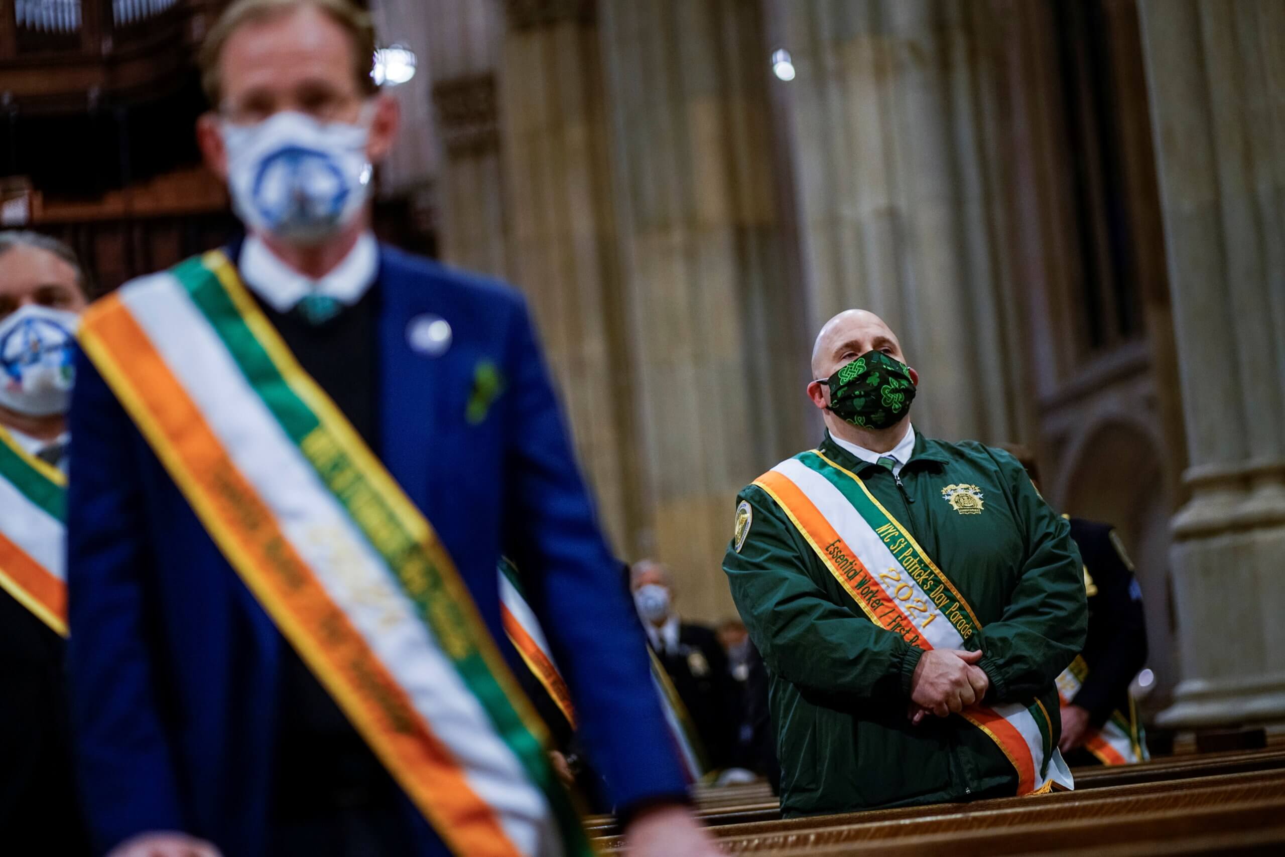 Subdued St. Patrick's Day Parade goes on during pandemic at crack