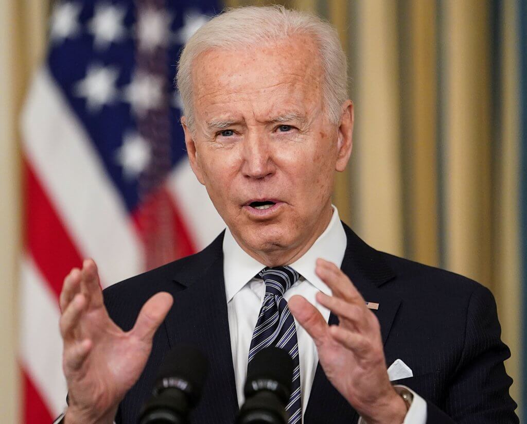 FILE PHOTO: U.S. President Biden discusses implementation of American Rescue Plan at the White House in Washington