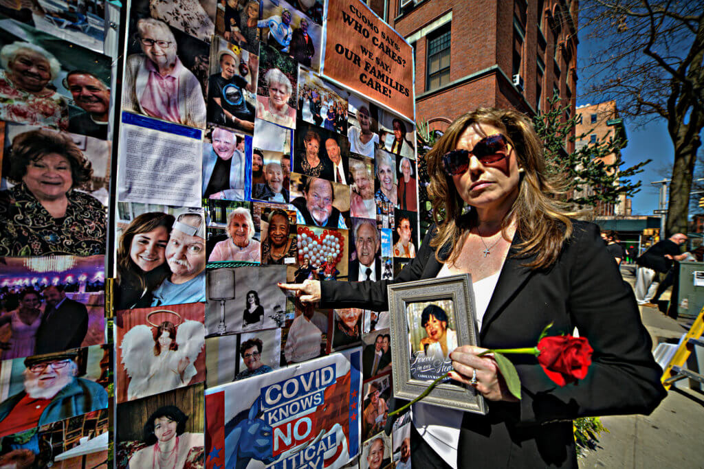 A wall of the lost: mourners erect memorial to COVID dead, demand Cuomo accountability 7