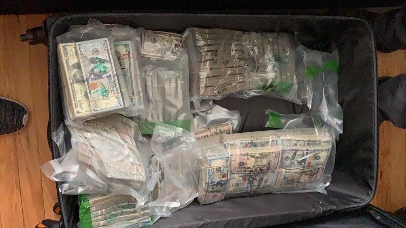 Part of the $1.3 million seized in enforcement operation