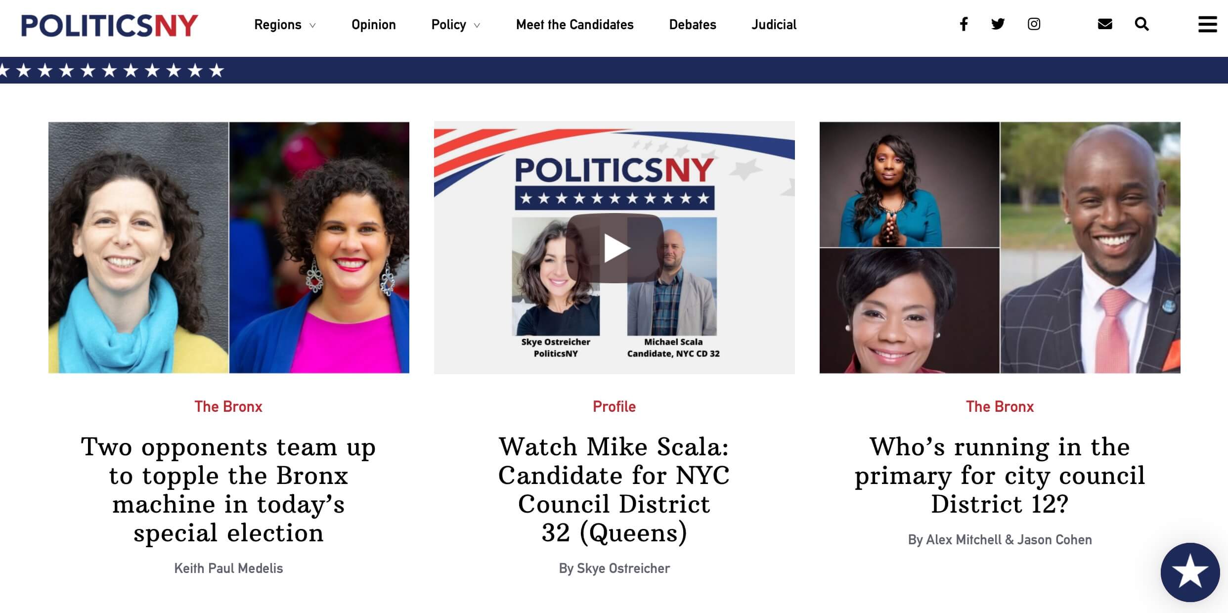 Greetings from PoliticsNY, your online home for New York City election