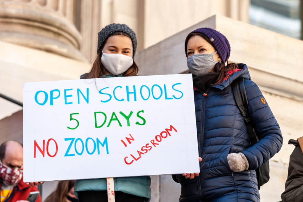 NYC: Rally to fully reopen schools